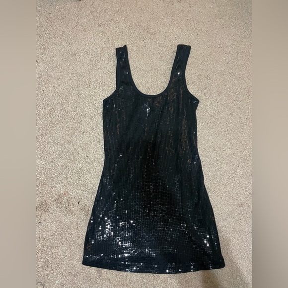 Express black Sequin Tank top size XS - Picture 2 of 6
